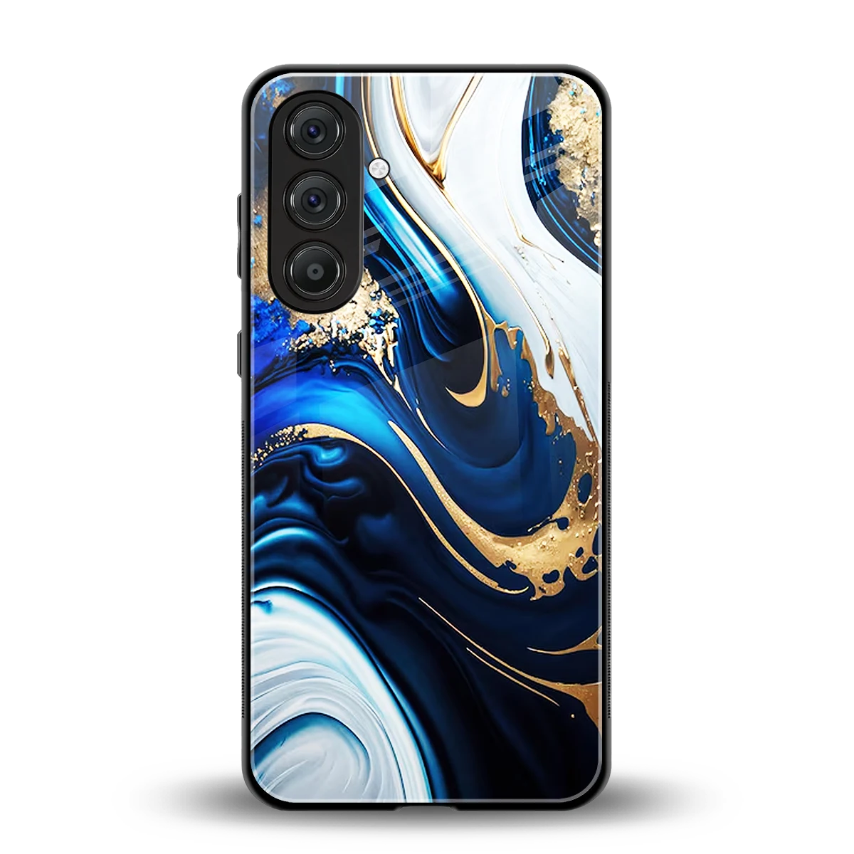 Arctic Flow back phone cover | glass case for samsung galaxy m36 5g