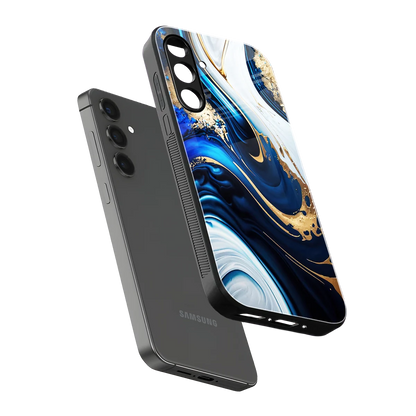 Arctic Flow sleek samsung galaxy a14 5g cover with tempered glass back and TPU edges