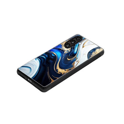 Arctic Flow stylish phone case for samsung galaxy m36 5g | glossy glass and slim fit
