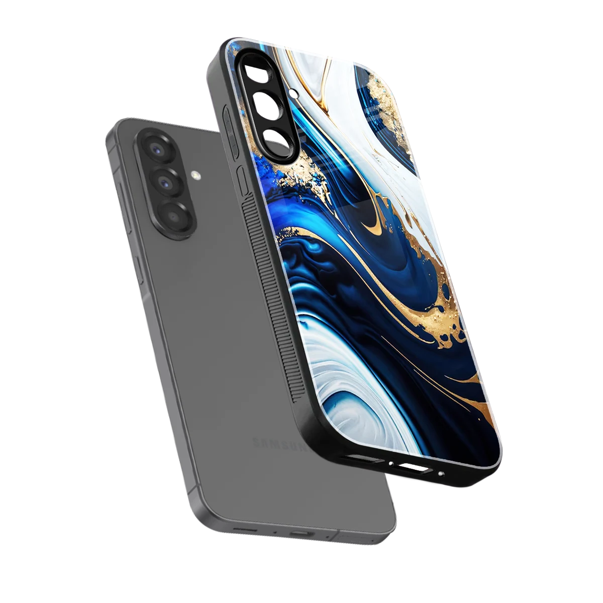 Arctic Flow sleek samsung galaxy a36 5g cover with tempered glass back and TPU edges