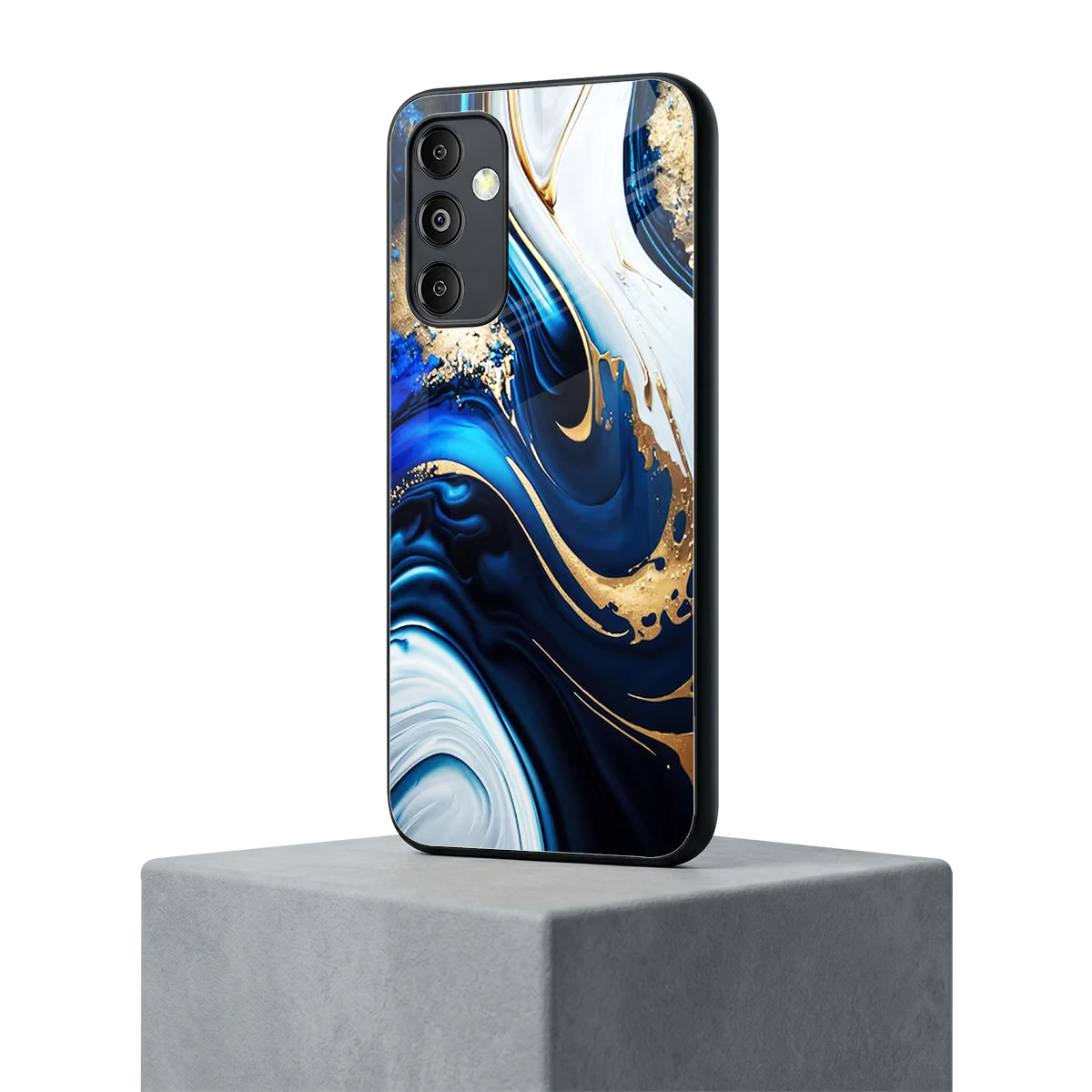Arctic Flow samsung galaxy m14 5g mobile cover | shockproof glass phone case
