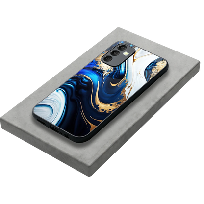 Arctic Flow stylish phone case for samsung galaxy m14 5g | glossy glass and slim fit