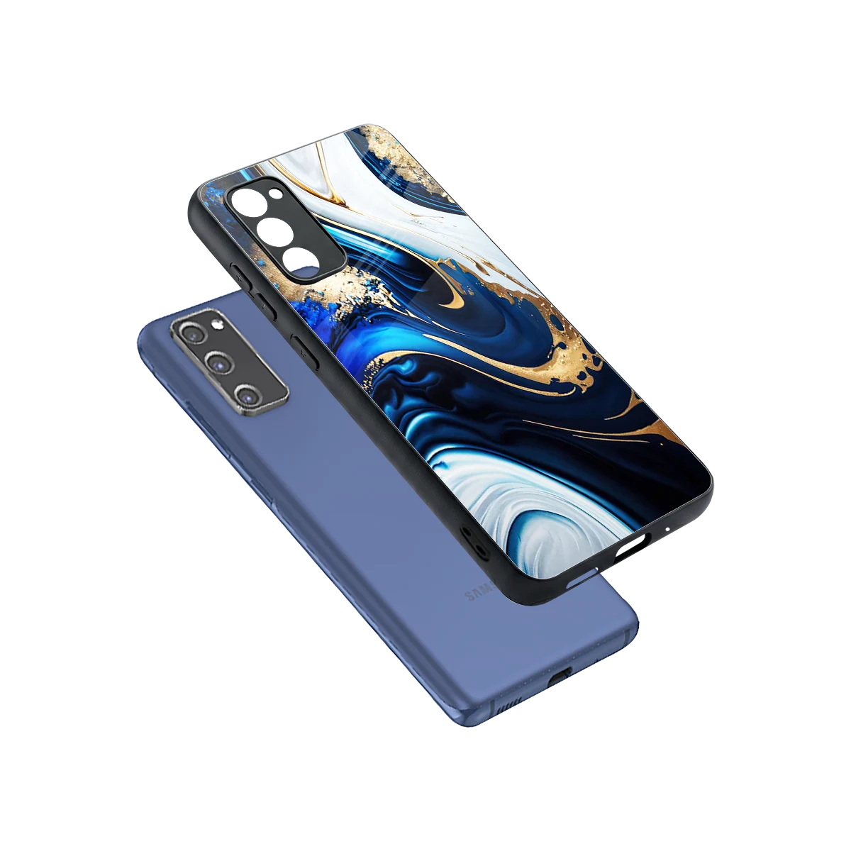 Arctic Flow sleek samsung galaxy s20 fe cover with tempered glass back and TPU edges