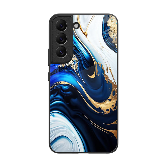 Arctic Flow back phone cover | glass case for samsung galaxy s22