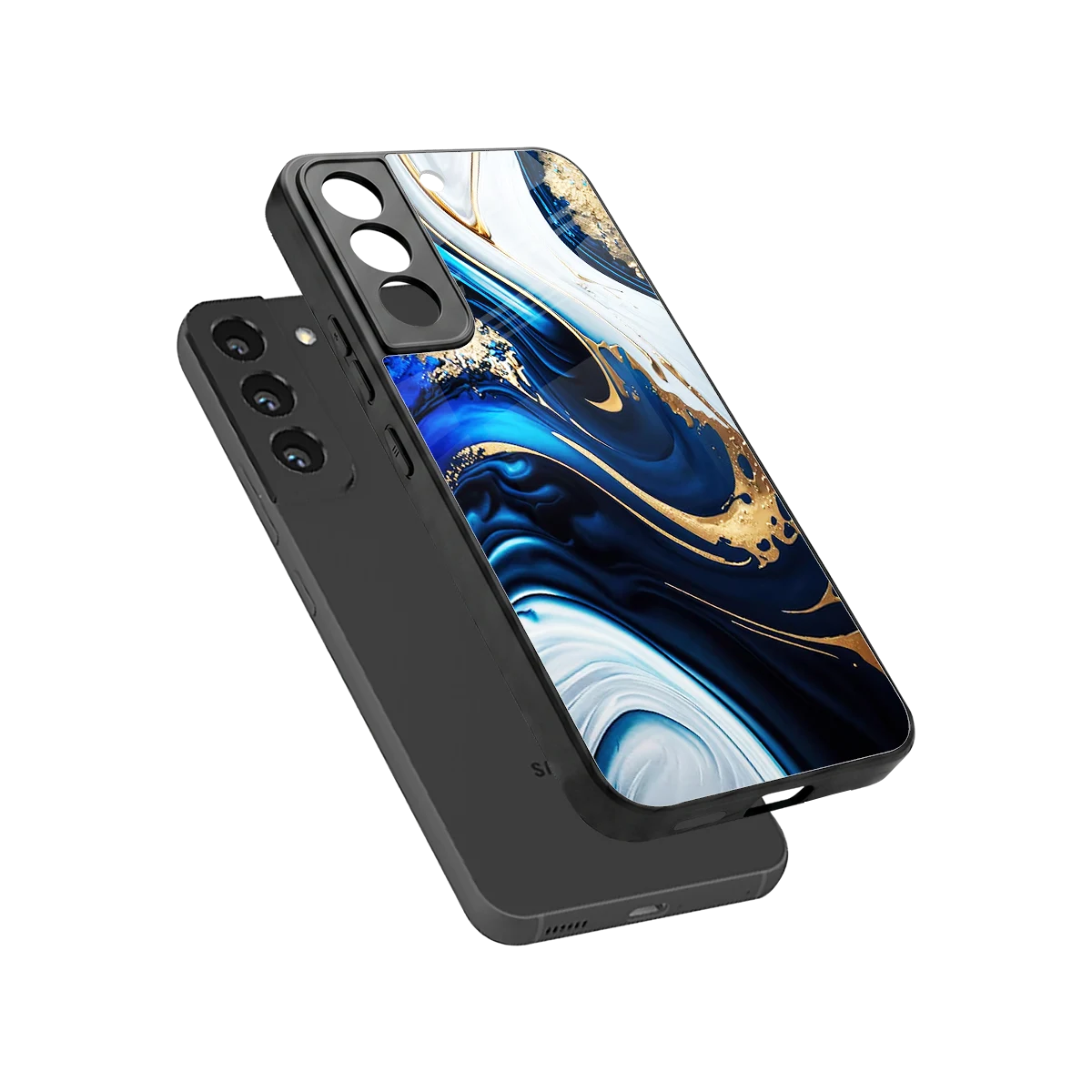 Arctic Flow sleek samsung galaxy s22 cover with tempered glass back and TPU edges