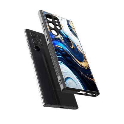 Arctic Flow sleek samsung galaxy s23 ultra cover with tempered glass back and TPU edges