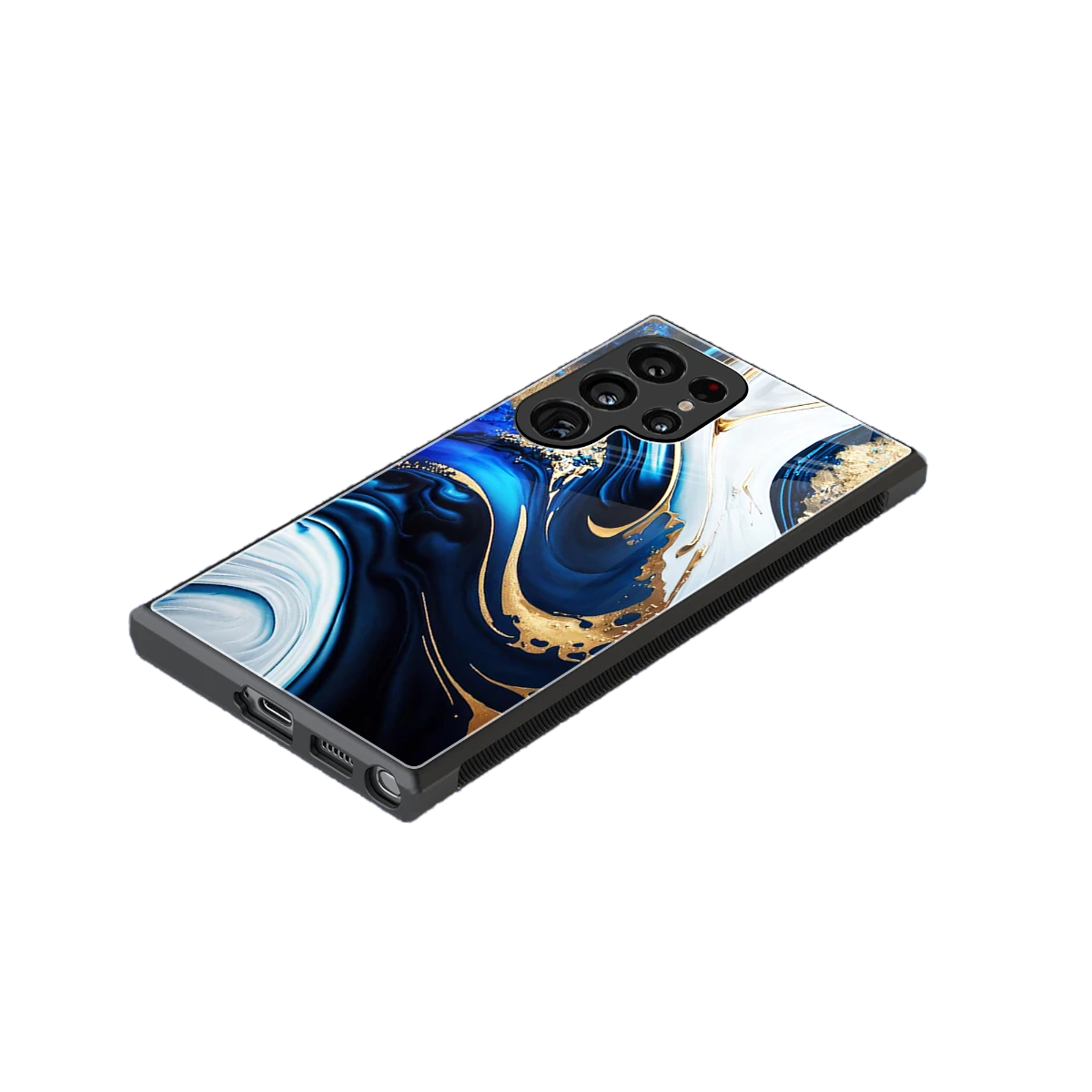 Arctic Flow stylish phone case for samsung galaxy s24 ultra | glossy glass and slim fit