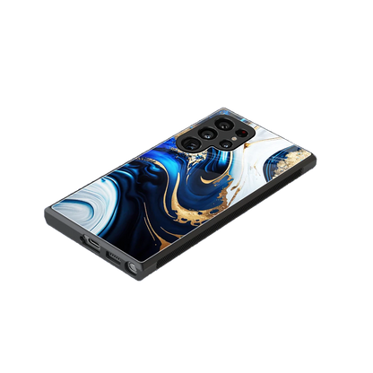 Arctic Flow stylish phone case for samsung galaxy s24 ultra | glossy glass and slim fit
