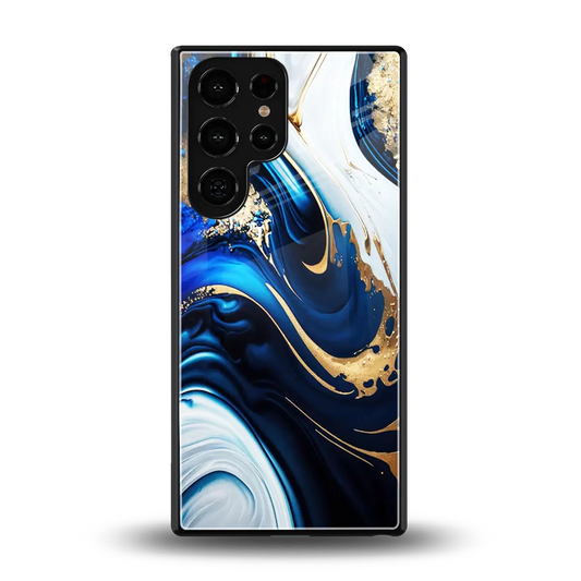 Arctic Flow back phone cover | glass case for samsung galaxy s25 ultra