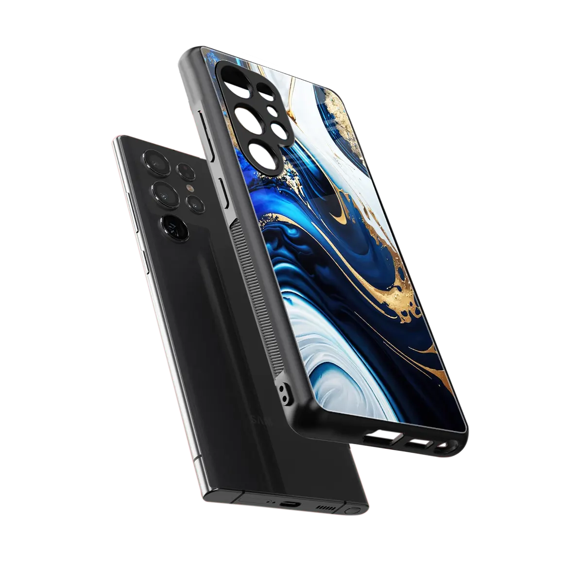 Arctic Flow sleek samsung galaxy s25 ultra cover with tempered glass back and TPU edges