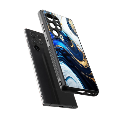 Arctic Flow sleek samsung galaxy s25 ultra cover with tempered glass back and TPU edges