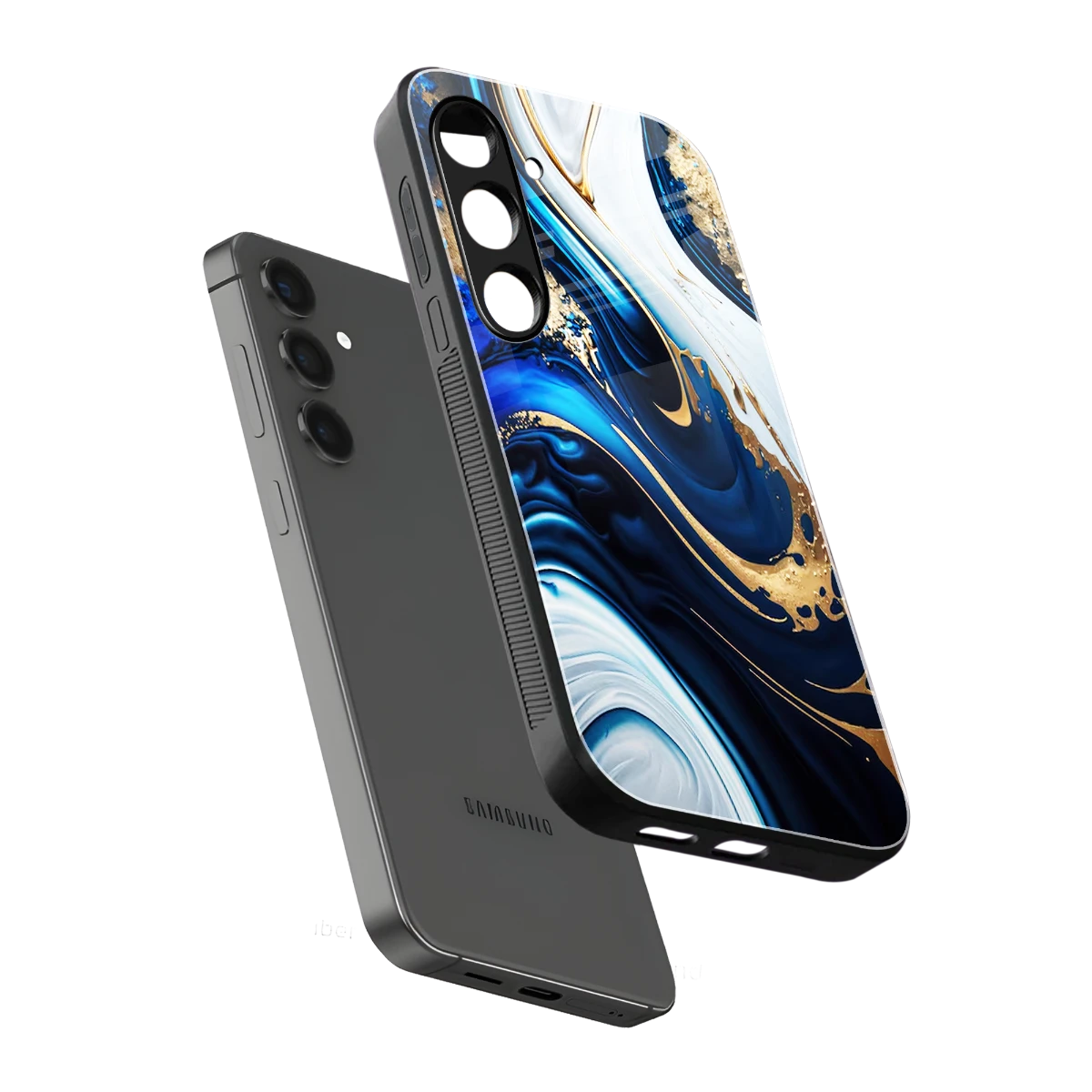 Arctic Flow sleek samsung galaxy s24 plus cover with tempered glass back and TPU edges