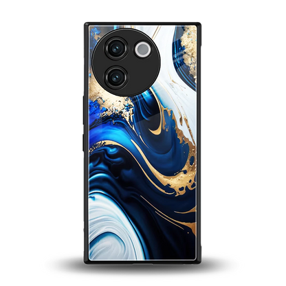 Arctic Flow back phone cover | glass case for vivo v30e