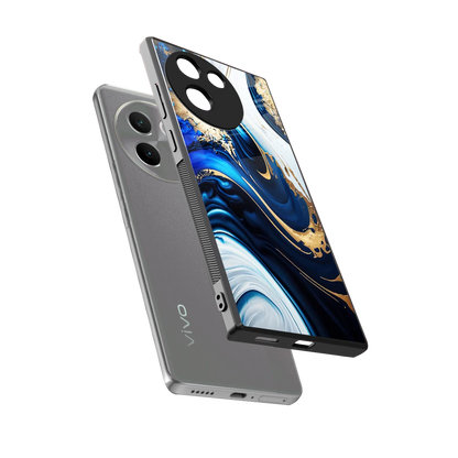 Arctic Flow sleek vivo v30e cover with tempered glass back and TPU edges