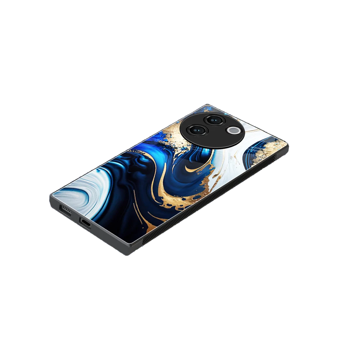 Arctic Flow stylish phone case for vivo v30e | glossy glass and slim fit