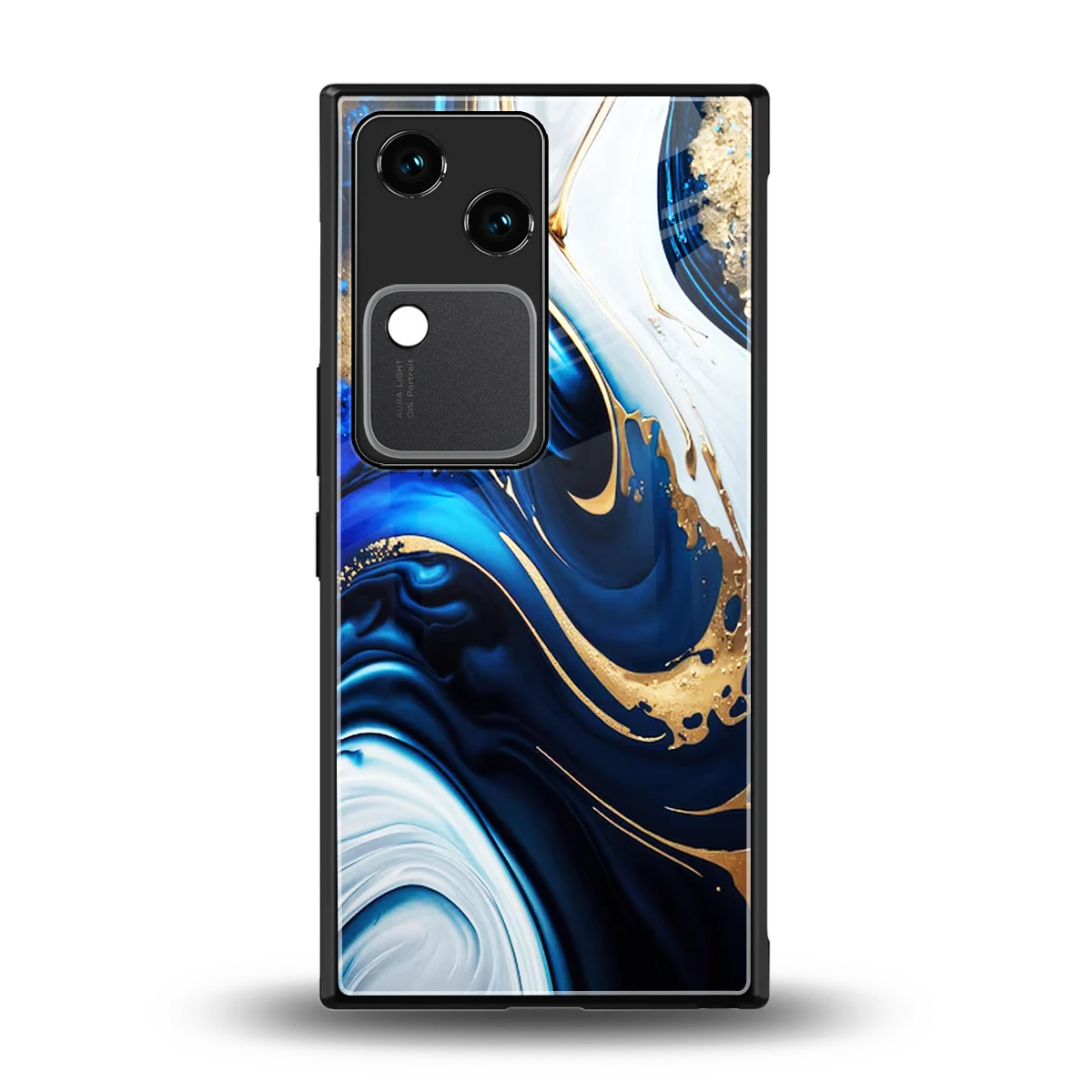 Arctic Flow back phone cover | glass case for vivo v30