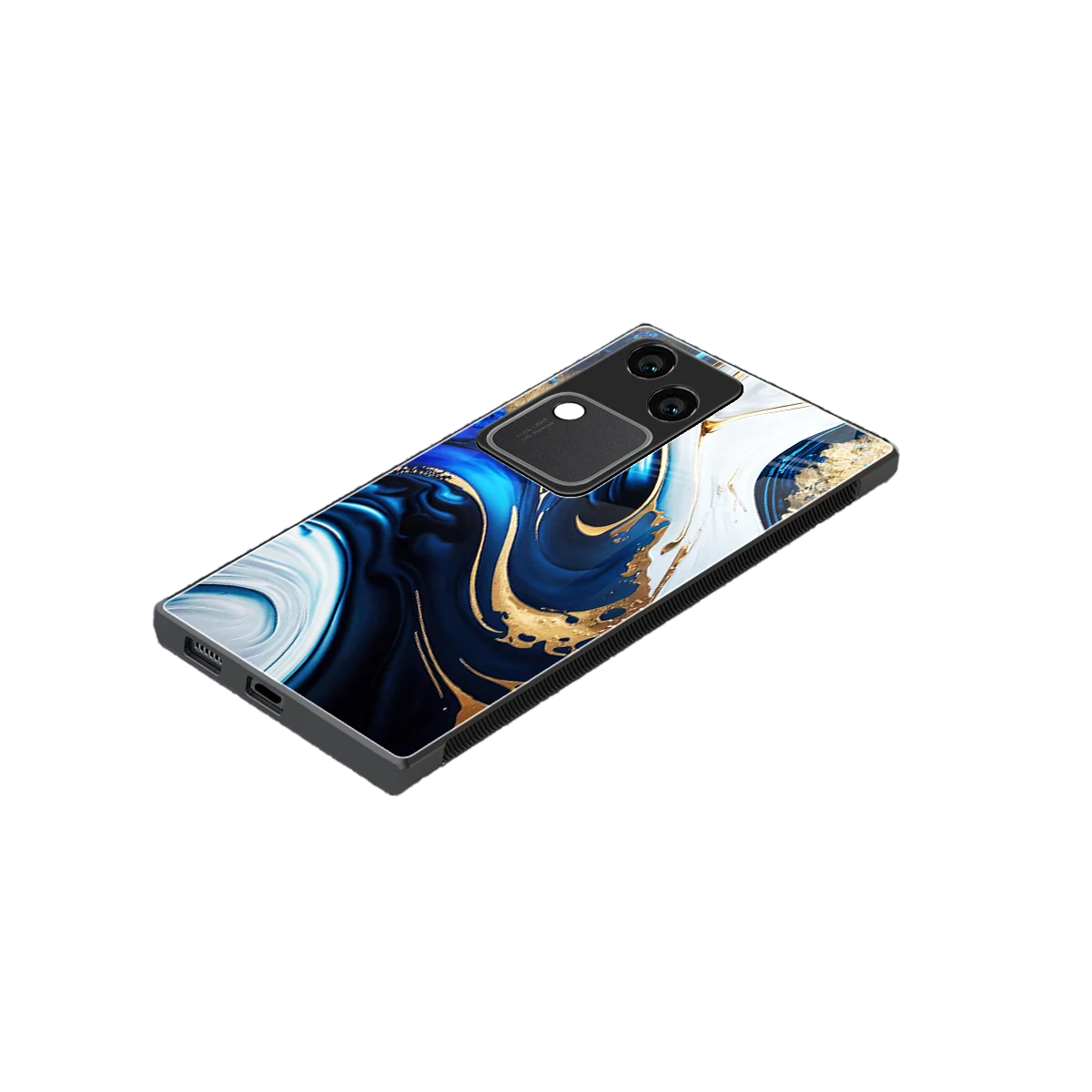 Arctic Flow stylish phone case for vivo v30 | glossy glass and slim fit