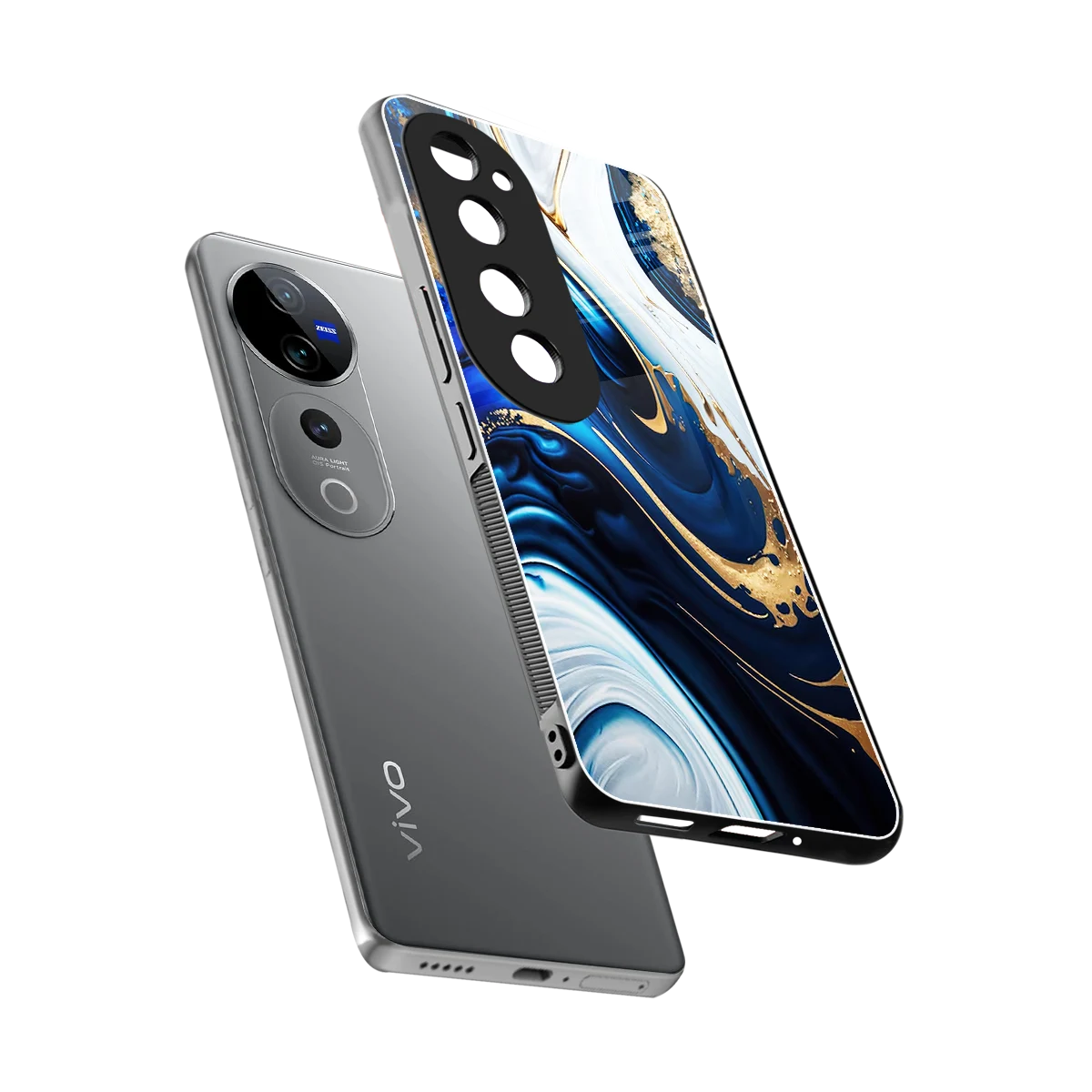 Arctic Flow sleek vivo v40 pro cover with tempered glass back and TPU edges