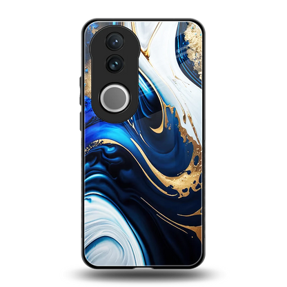 Arctic Flow back phone cover | glass case for vivo v50