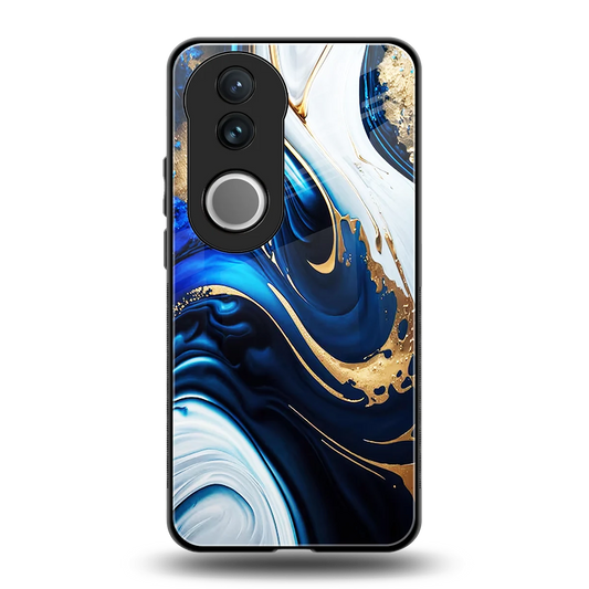 Arctic Flow back phone cover | glass case for vivo v50