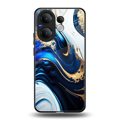 Arctic Flow back phone cover | glass case for vivo v60