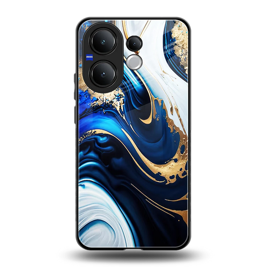 Arctic Flow back phone cover | glass case for vivo v60