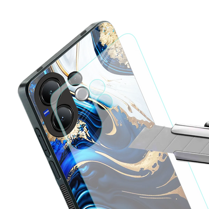 Arctic Flow stylish phone case for vivo v60 | glossy glass and slim fit