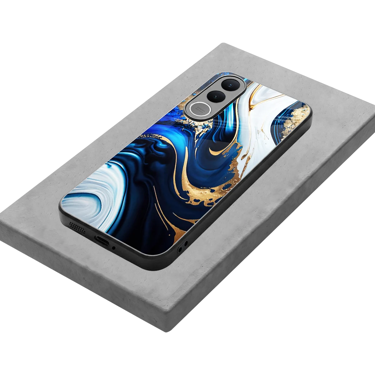 Arctic Flow stylish phone case for vivo v70 fe | glossy glass and slim fit