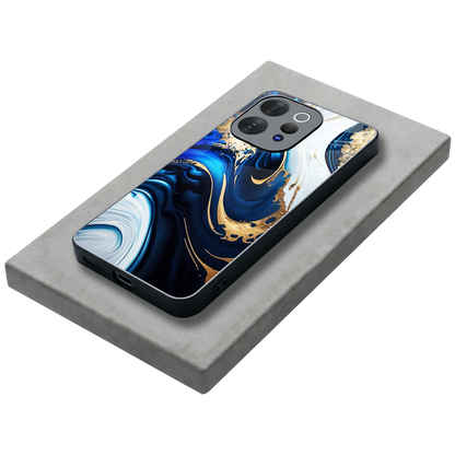 Arctic Flow stylish phone case for vivo v70 | glossy glass and slim fit