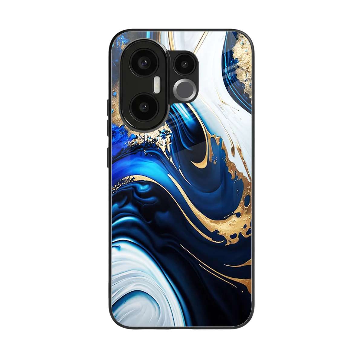 Arctic Flow back phone cover | glass case for vivo x200 fe