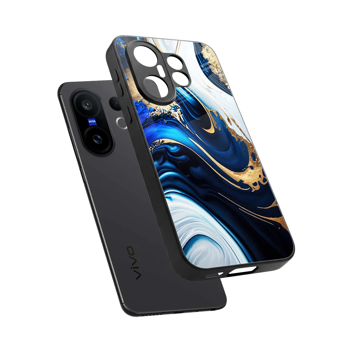 Arctic Flow sleek vivo x200 fe cover with tempered glass back and TPU edges