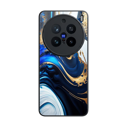 Arctic Flow back phone cover | glass case for vivo x200 pro