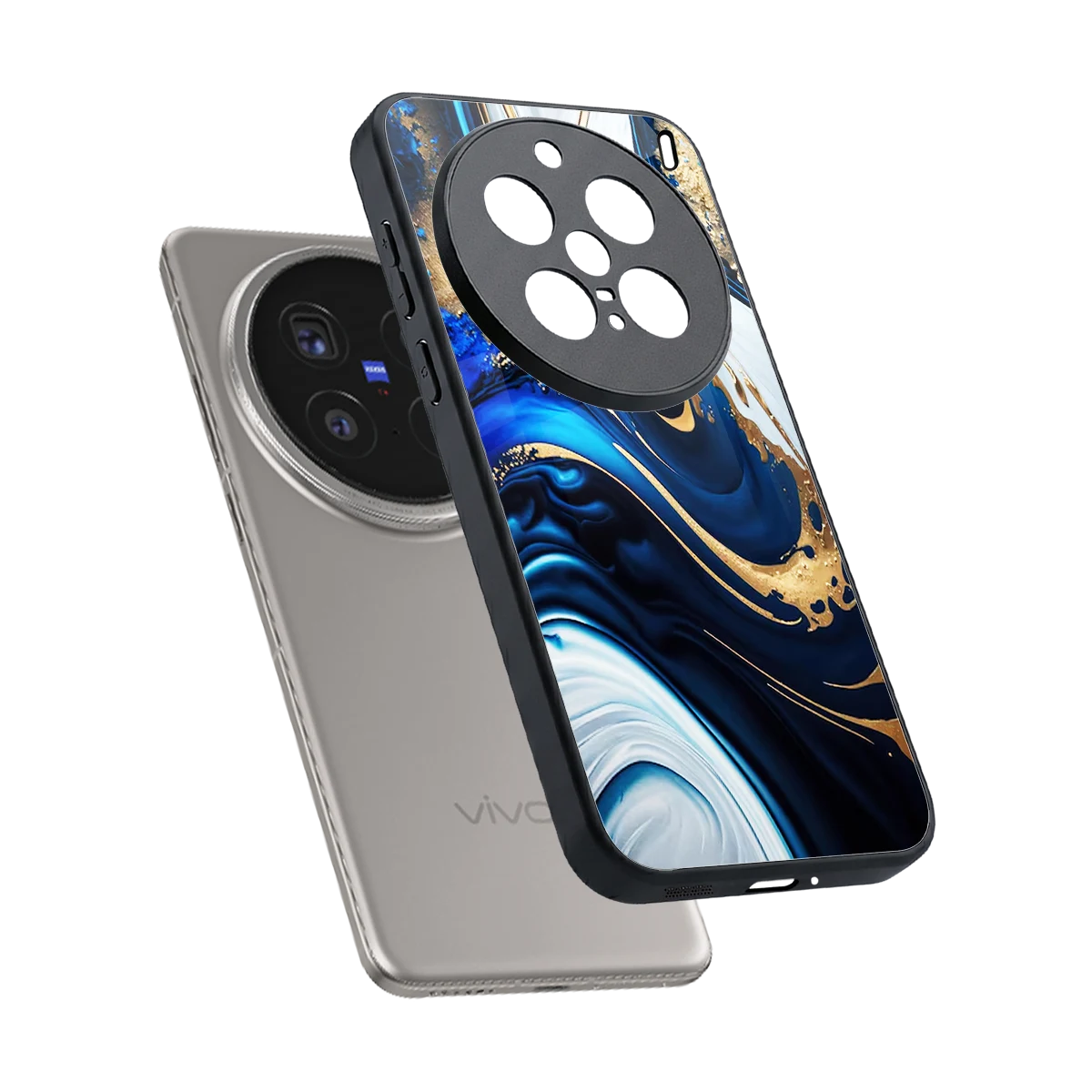 Arctic Flow sleek vivo x200 pro cover with tempered glass back and TPU edges