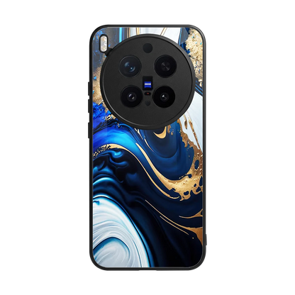 Arctic Flow back phone cover | glass case for vivo x300 pro