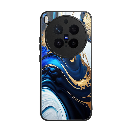 Arctic Flow back phone cover | glass case for vivo x300 pro