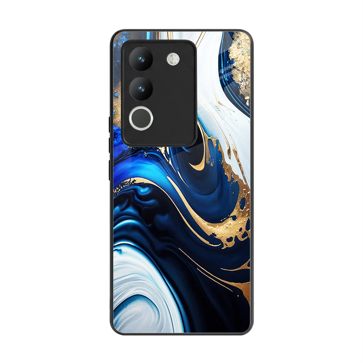 Arctic Flow back phone cover | glass case for vivo y200 5g