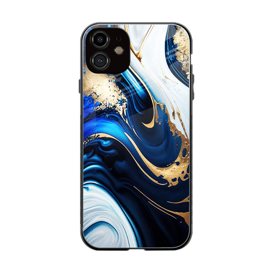 Arctic Flow back phone cover | glass case for iphone 12