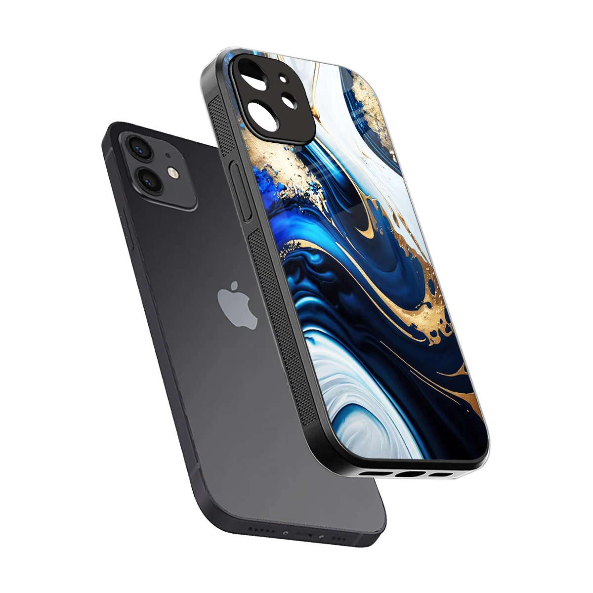 Arctic Flow sleek iphone 12 cover with tempered glass back and TPU edges