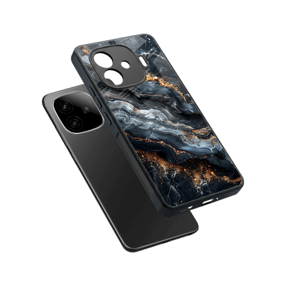 Arctic Stone sleek iqoo neo 10r 5g cover with tempered glass back and TPU edges