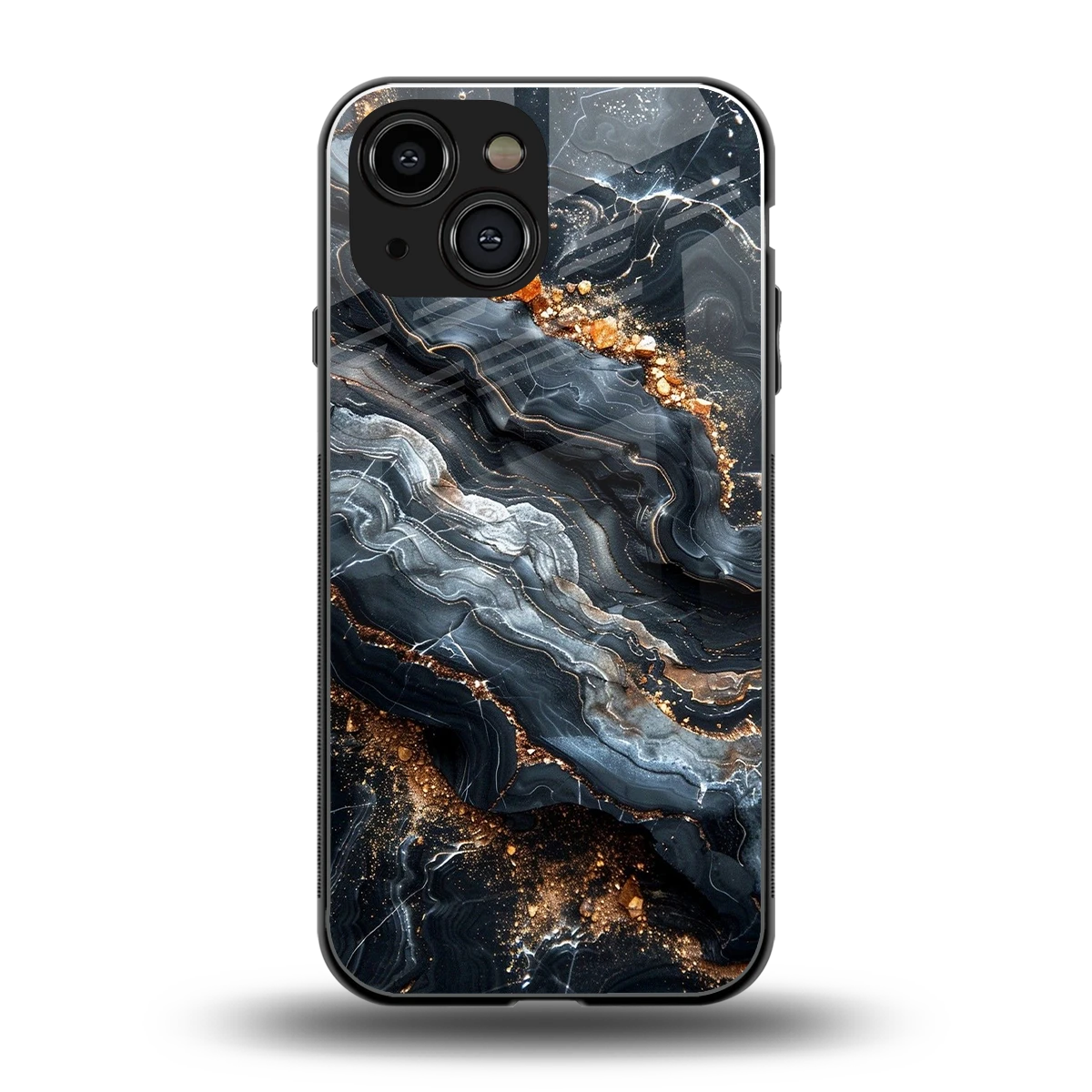 Arctic Stone back phone cover | glass case for iphone 13 mini