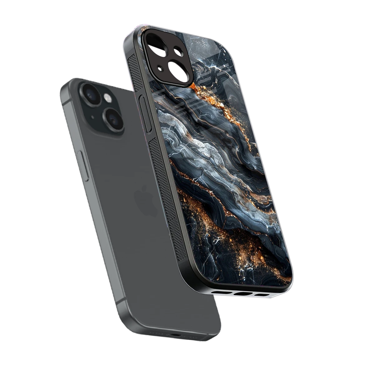Arctic Stone sleek iphone 13 cover with tempered glass back and TPU edges