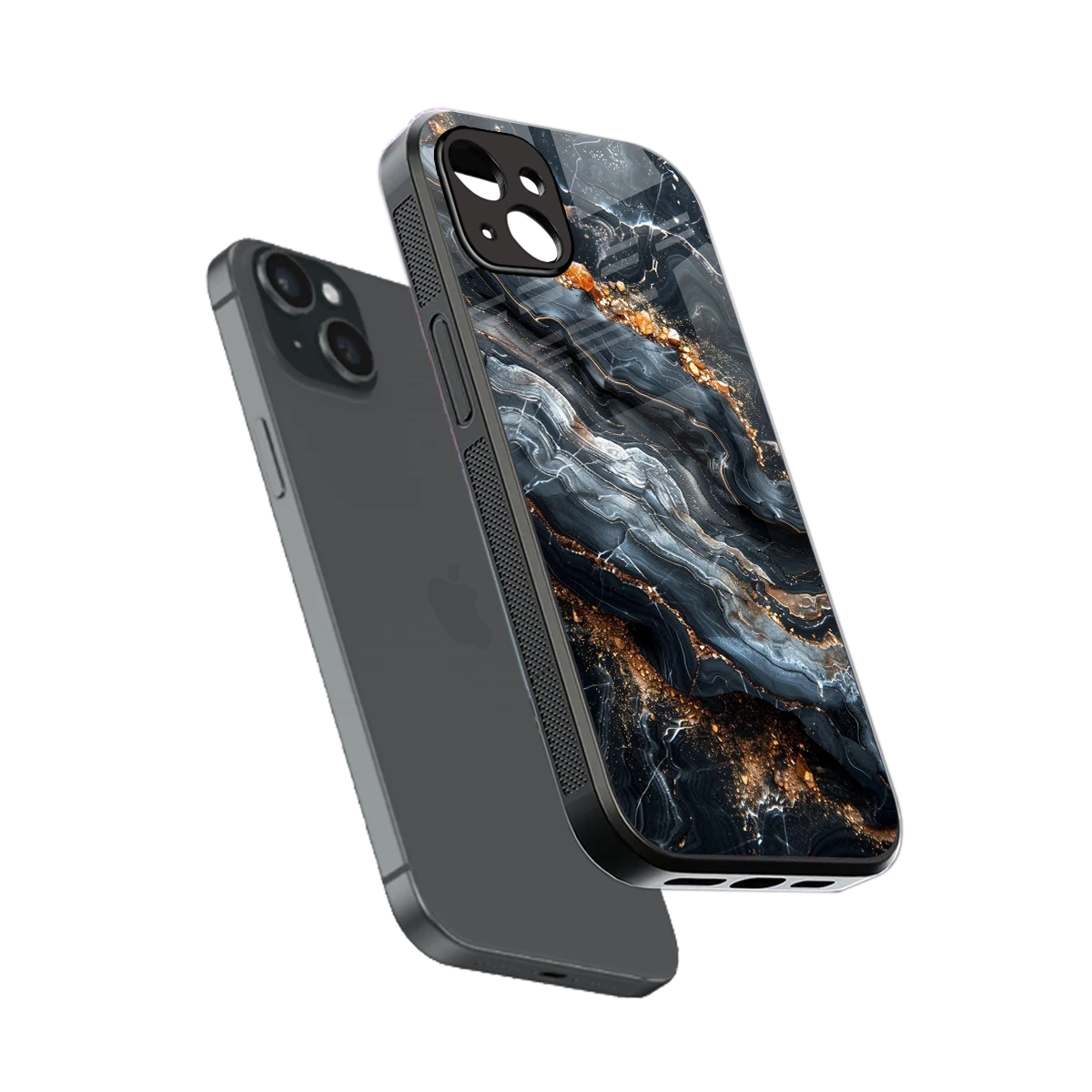 Arctic Stone sleek iphone 14 plus cover with tempered glass back and TPU edges