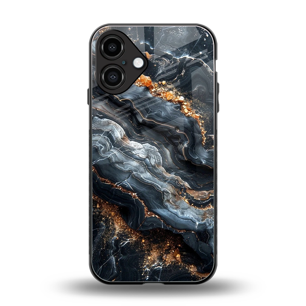 Arctic Stone back phone cover | glass case for iphone 16 plus
