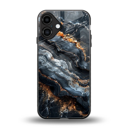 Arctic Stone back phone cover | glass case for iphone 16 plus