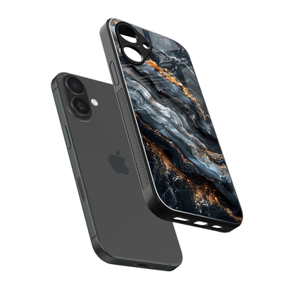Arctic Stone sleek iPhone 16 cover with tempered glass back and TPU edges