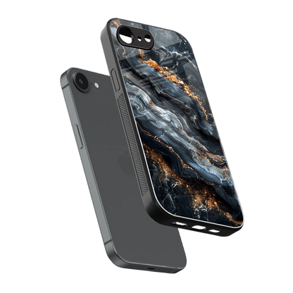 Arctic Stone sleek iphone 16e cover with tempered glass back and TPU edges