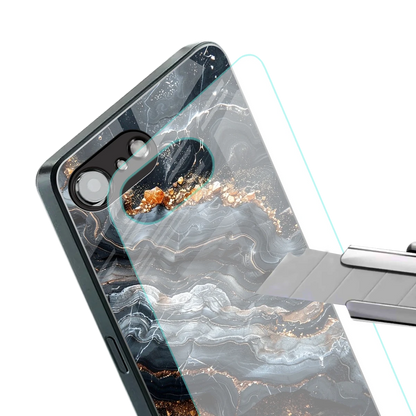 Arctic Stone stylish phone case for iphone 16e | glossy glass and slim fit
