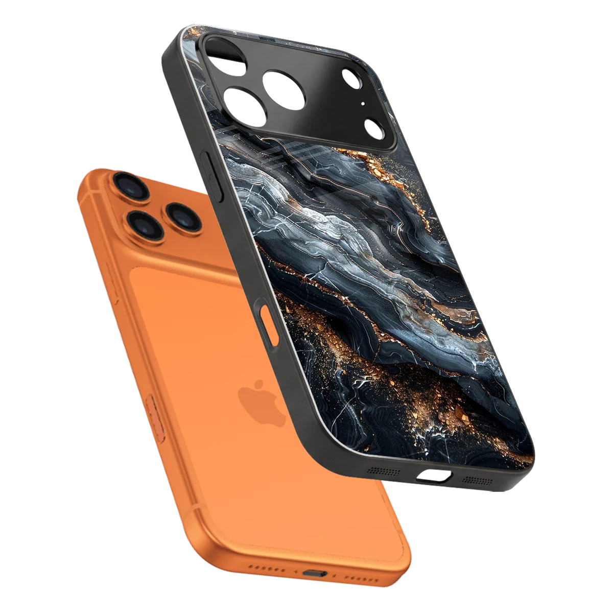 Arctic Stone sleek iphone 17 pro cover with tempered glass back and TPU edges