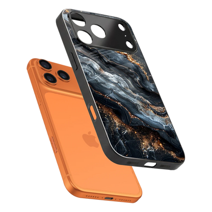 Arctic Stone sleek iphone 17 pro cover with tempered glass back and TPU edges