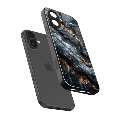 Arctic Stone sleek iphone 17 cover with tempered glass back and TPU edges
